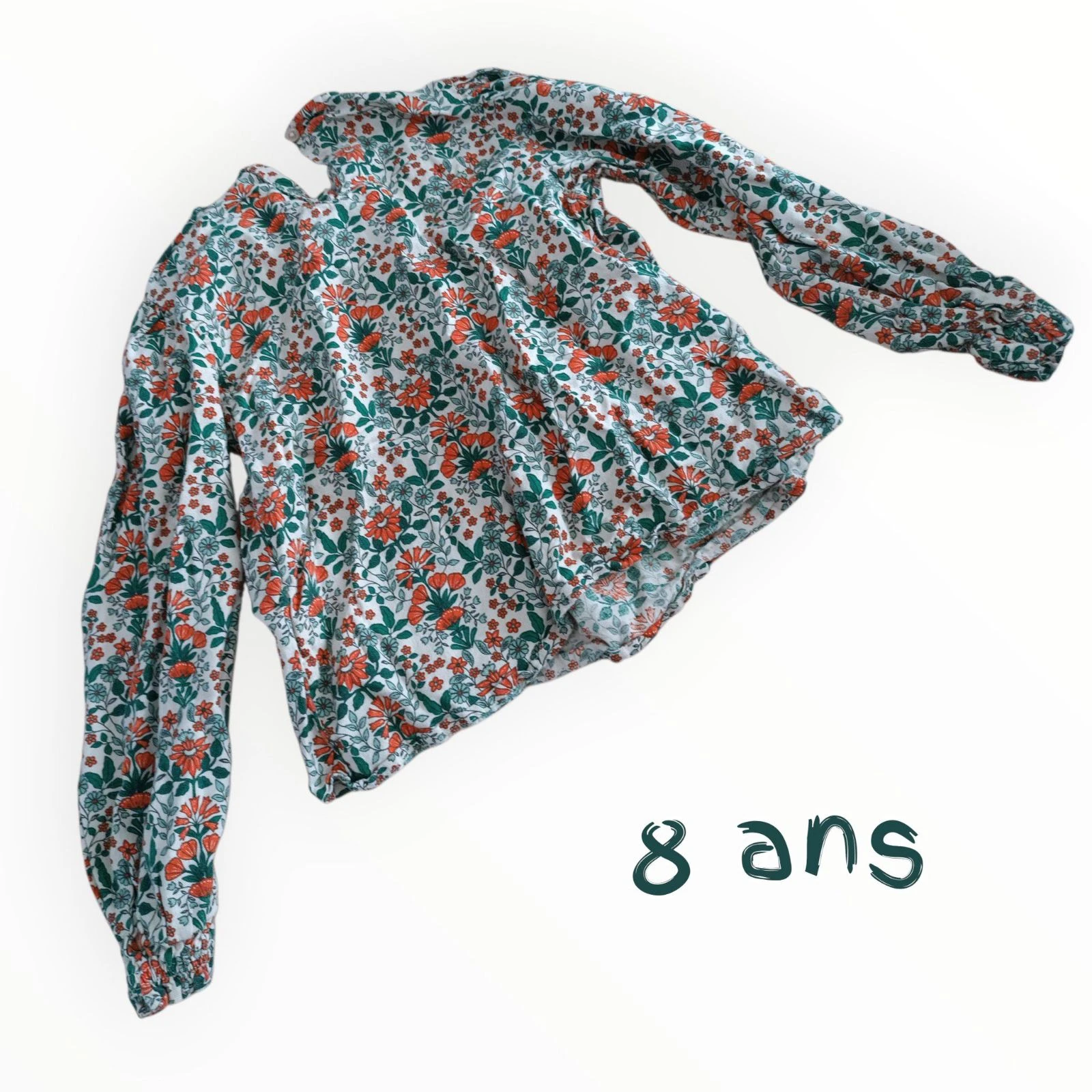 🌸 Magnifique blouse fleurie multicolore Tape à l’œil – 8 ans🌈 – photo 2